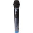 D2 Microphone Dynamique Omnidirect sans fil , avec écran Récepteur Rechargeable, Jack 6.35mm BLEU Noir-0