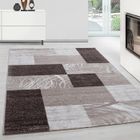 TAPISWORLD Teppium Tapis moderne à poils ras, tendance Marron Tapis 200x290 cm motif à carreaux abstrait, tapis moelleux