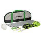 DUNLOP Kit de volley Ball complet 609x220cm Poteaux metal filet pompe ballon Jeu Loisirs Sports Beach Jardin Set transportable carte