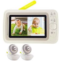 Moonybaby Split 60 2 Babyphone Moniteur vidéo, écran partagé 4,3'', vision nocturne grand angle, 2,4 GHz, communication