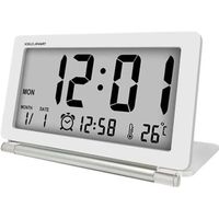 Réveil électronique Horloge de voyage Multifonction LCD silencieux Numérique Grand écran Horloge de bureau Température Date Heure