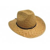 Chapeau Cowboy en Paille - Accessoire de Fête Western - Adulte Mixte - Blanc - Extérieur