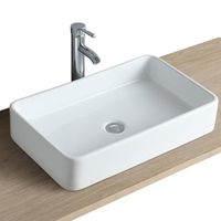 Vasque salle de bain à poser rectangulaire MOB-IN Blanc 60 cm - Design moderne et chic