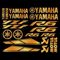 Ou vif - Autocollant réfléchissant pour moto Yamaha Yzf R1 R3 R6, autocollant de réservoir avec Logo et épong