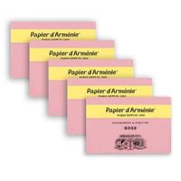PAPIER D'ARMENIE - Lot de 5 papier d'Arménie rose
