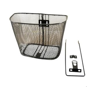 Panier Vélo Avant Relaxdays – Amovible, Léger (900g), Noir, Acier – Neuf
