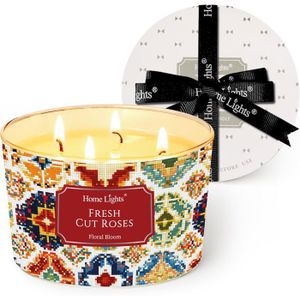 Bougie Parfumée En Cire De Soja - Parfum Verger De Pommiers - 4 Mèches, 18oz (env. 50h De Combustion) - Pour Détente, Décoration Et Cadeau