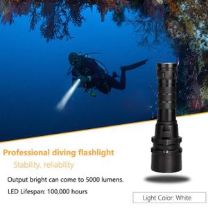 Lampe de plongée Nikou Diving Flashlight Light 8000LM Underwater 100m 3 x T6 LED Lampe de plongée avec Lampe de Poche et dragonne 