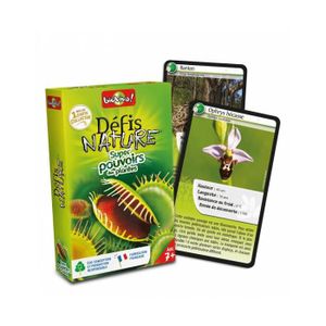 CARTES DE JEU Jeu de cartes Bioviva - Défis Nature Super pouvoirs des plantes pour enfants de 7 ans et plus