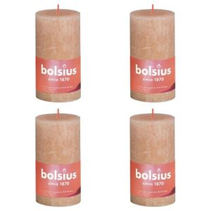 4 in Custom parfumée pastel fait main rose Pilier Bougies Medium environ 10.16 cm Tall