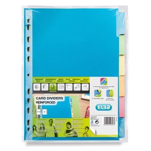 5 5 pièces 1 A4 indéchirable Elba Intercalaires 400013947 en plastique Strong Line 5 couleurs avec perforés PP avec beschriftbarem Couverture 