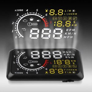 HURRISE affichage tête haute de limite de vitesse de voiture universelle,  affichage tête haute GPS HUD MPH/KM/h avertissement de limite de vitesse  Plug & Play 