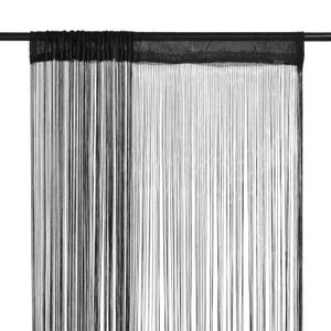 RIDEAU vidaXL Rideau en fils 2 pcs 140 x 250 cm Noir