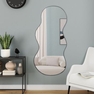 Miroir Décoratif Irrégulier Premium 50x100 Cm - Grand Miroir Tacheté Design Moderne Pour Salle De Bain, Chambre Et Couloir