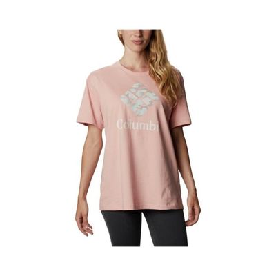 T-shirt femme Columbia Park Relaxed - rose/bleu aqua - S