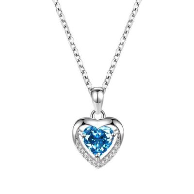 Collier En Argent 925 Rhodié - Chaîne Maille Forçat Avec Pendentif Corne 20mm