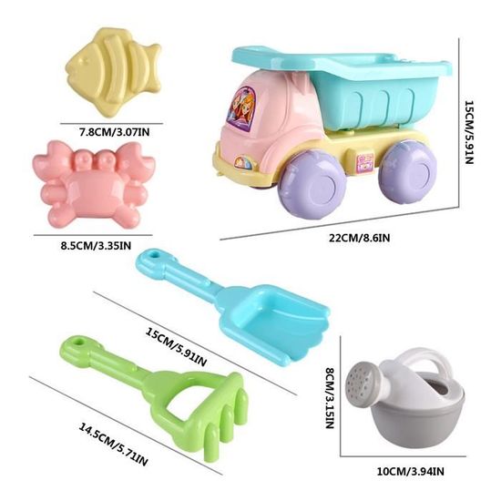 Ensemble de jouets de plage de sable d'été en plein air enfants adultes main pou