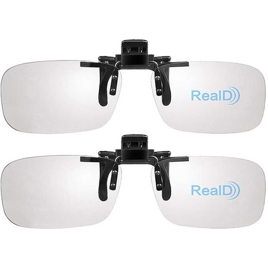 Clip Reald 3d Lunette Lunette 3d Lunettes 3D Clip-On Rouge/Bleu
