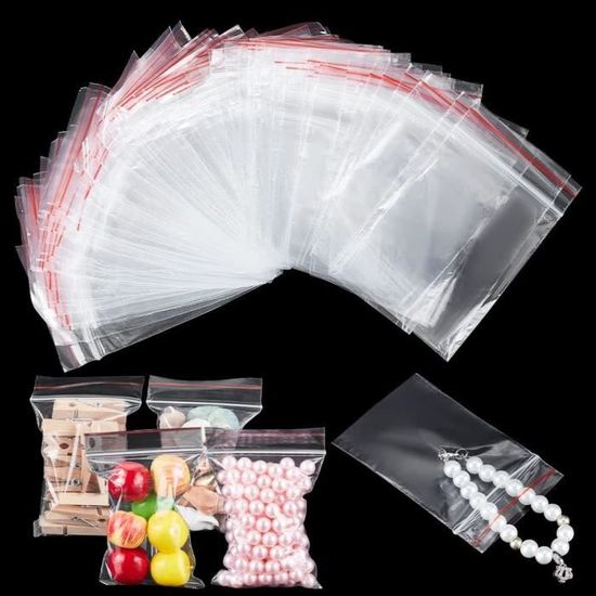 Sacs En Cellophane Transparent Avec Rabat Autocollant 25,3x18cm