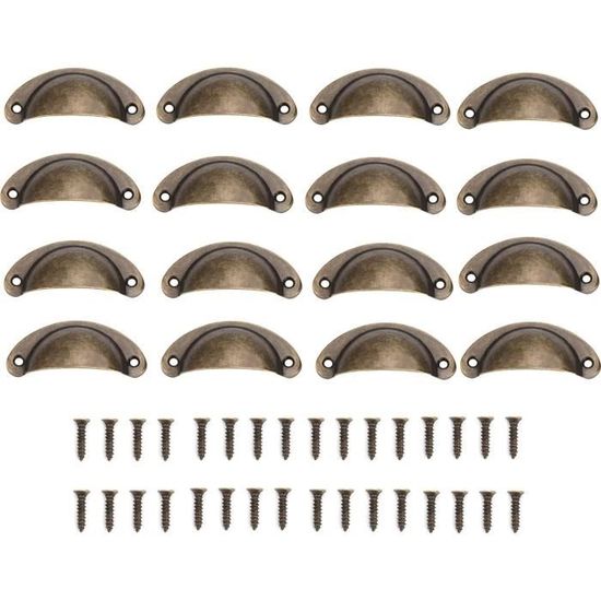 Poignée de Porte rétro,16 pièces Poignee de Meuble Vintage Bouton de ...