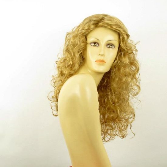 Perruque Femme Longue Bouclée Blond Foncé Meredith - Synthétique - Taille Moyenne
