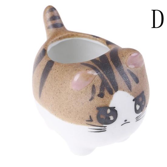 Mini Pot De Fleurs En Céramique Forme Animal – Pour Plantes Succulentes, Cactus, Décoration Intérieure | Taille Mignonne, Trou De Drainage