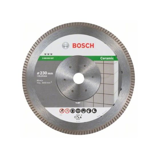 Bosch 2608602636 Disque Diamanté Best For Ceramic 200mm - Longue Durée, Coupe Propre Carrelage