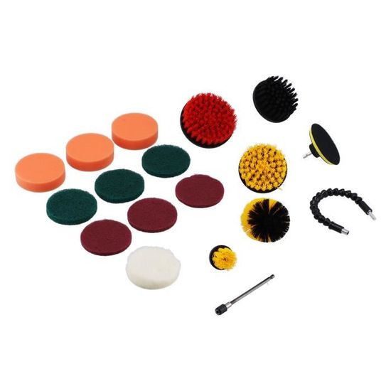 Wokape Kit D'outils De Nettoyage De Vélo 19 Pièces Et Brosse Tube En Acier Inoxydable Et éponge Blanche, Nettoyeur De Chaîne De Vélo Professionnel Pour La Plupart Des Vélos De Ville, BMX