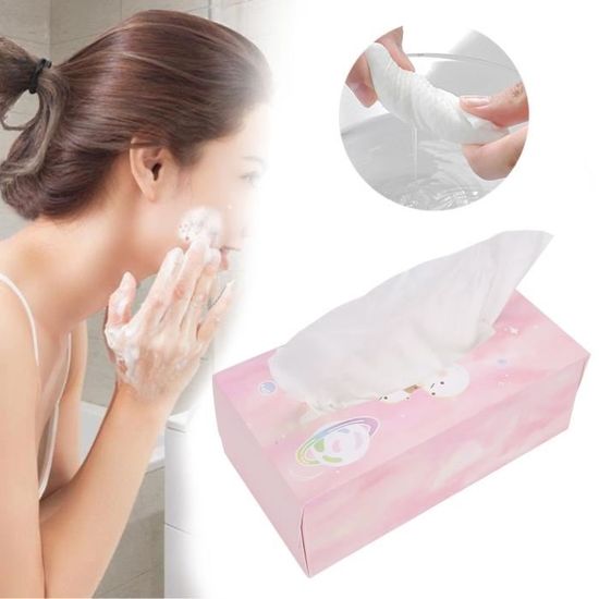 100 Gants De Toilette Jetables AMD - Molletonnés 80g/m² - Ultra Doux Et Absorbants - 22x16cm - Marque Française