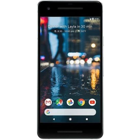 Smartphone Google Pixel 2 - 4G LTE 64 Go - Noir - Android 8.0 Oreo - Lecteur d'empreintes digitales