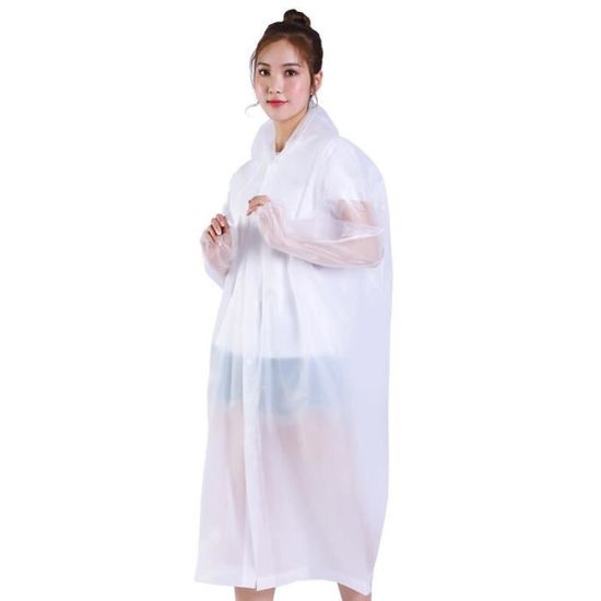Poncho Imperméable Femme - Léger, Coupe-vent - Capuche Réglable - Pour Randonnée Voyage
