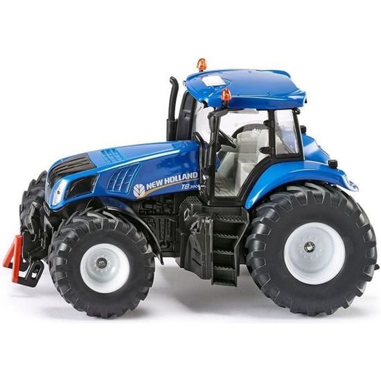 SIKU - Tracteur New Holland T8.390 1/32ème - Véhicule Miniature Bleu - Garçon et Fille - Dès 3 ans