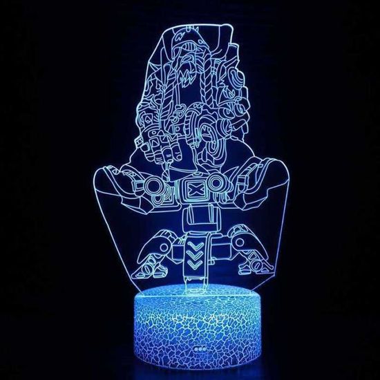 Enfant 3D colorée LED télécommande tactile cadeau de Noël créatif lampe de table 7 Couleurs - Les dessins animés #06