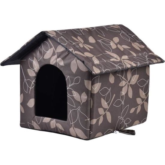 35x33x30cm Maison Pour Chat Extérieur Hiver Hiver Chat Cabane Niche