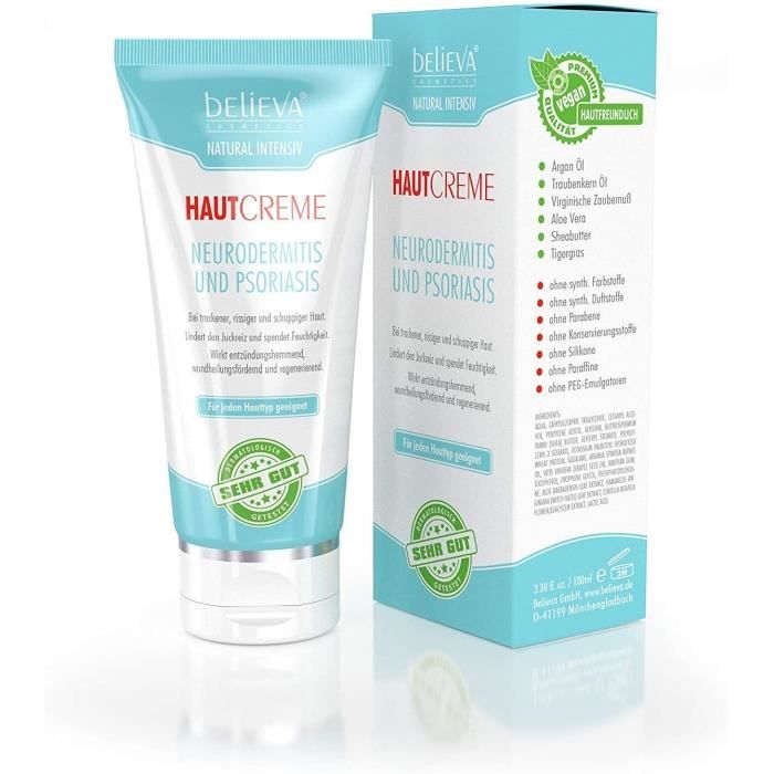 Believa Natural Intensiv Crème Eczéma Psoriasis Soulage Soigne