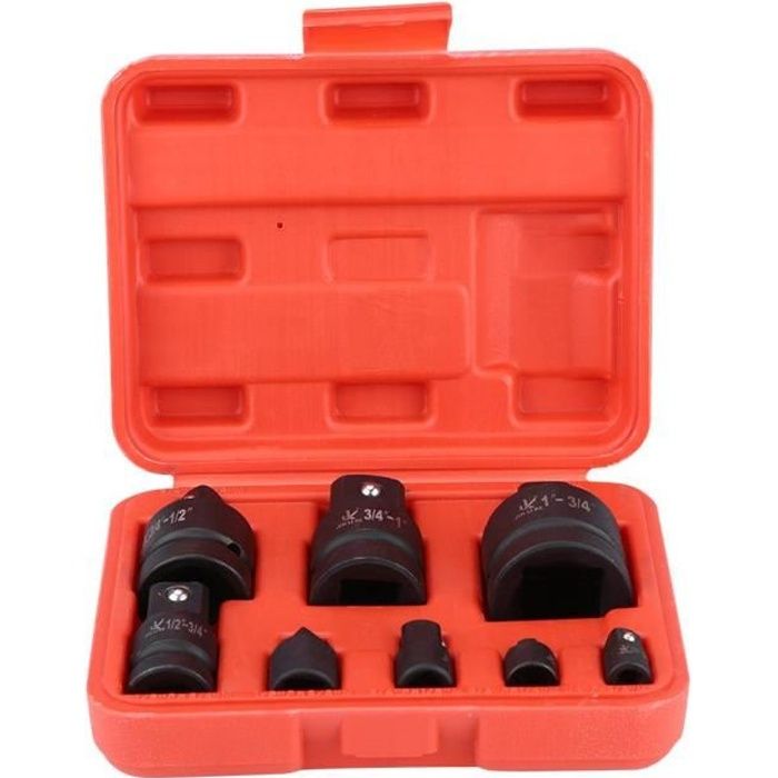 8pcs Convertisseur adaptateur réducteur douille 1-4- 3-8- 1-2- 3-4-