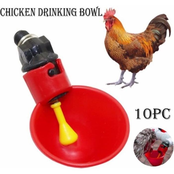 Abreuvoir automatique Abreuvoirs Poulets Poule à la volaille Pochette Oiseau Eau 10 Pack XWJ90727003 PRODUIT SPECIFIQUE
