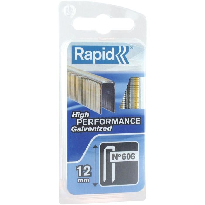 RAPID Agrafes étroites galvanisées - N°606/12 mm