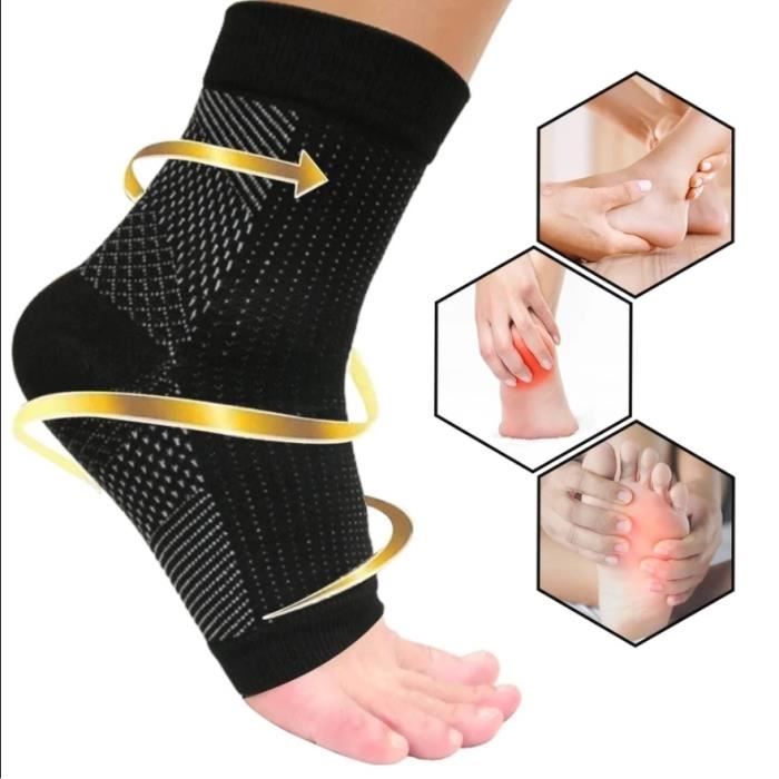 Lot de 2 chevillère de compression - Maintien de cheville entorse taille S / M