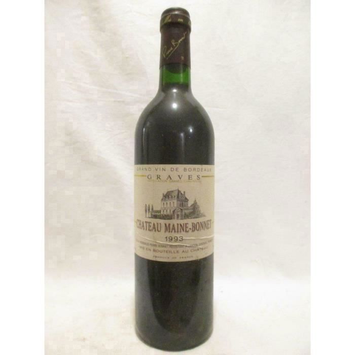 graves château maine-bonnet rouge 1993 - bordeaux