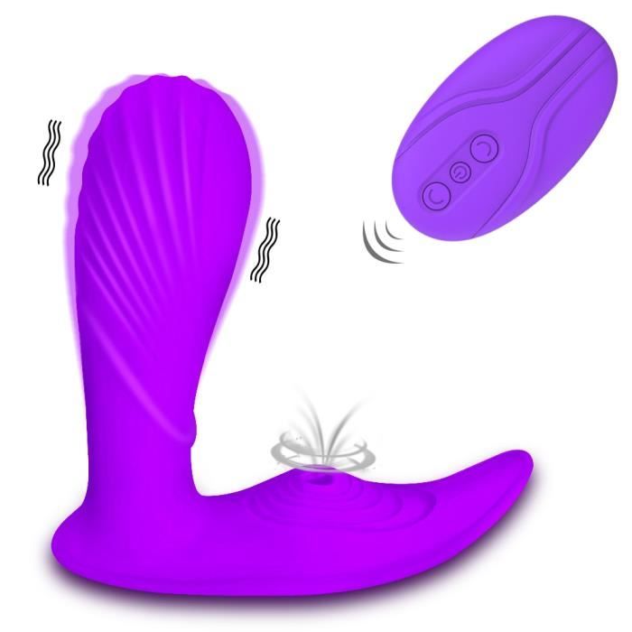 Clitoris sucer gode vibrateur jouets sexuels pour femme vagin mamelon stimulateur sans fil télécommande érotique-Type Purple