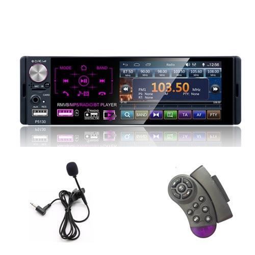 Camecho 4.1- 1 Din Autoradio Bluetooth écran tactile Autoradio RDS USB AUX MP5 lecteur vidéo MP3 Auto - Type With Microphone
