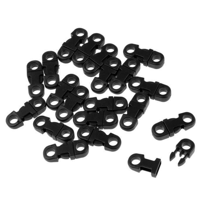 20pcs Fermoirs à Clip en Plastique Pour Bracelets Paracorde - Collier