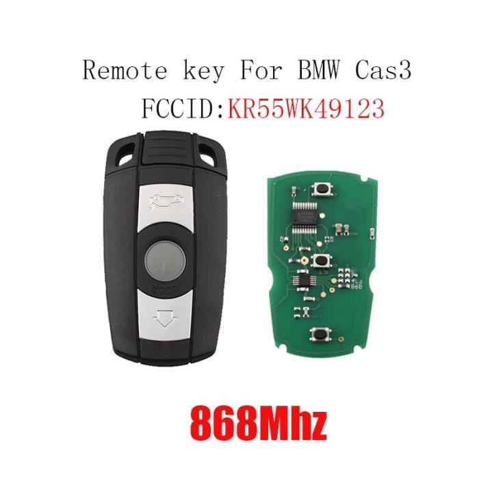 Coque clé,Clé de voiture connectée 868MHz À 3 boutons, pour BMW E60 E61 E70 E71 E72 E81 E82 E87 E88 E90 E91 E92 E93 - Type 868Mhz