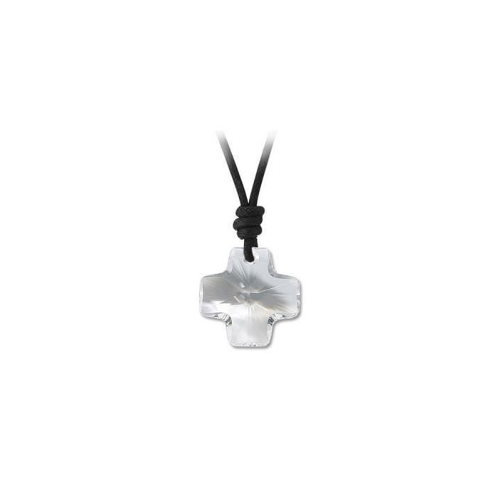 Collier Croix en Cristal Blanc de Swarovski Elements
