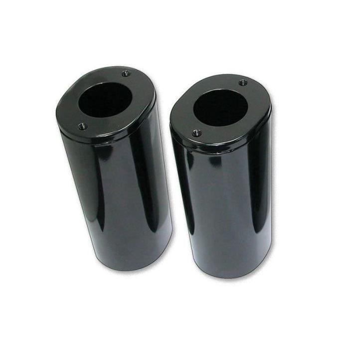 Cache tubes de fourche longueur stock Noir
