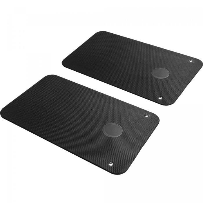 Paire de Tapis de Yoga Noir à Œillets 101 x 60 x 1cm
