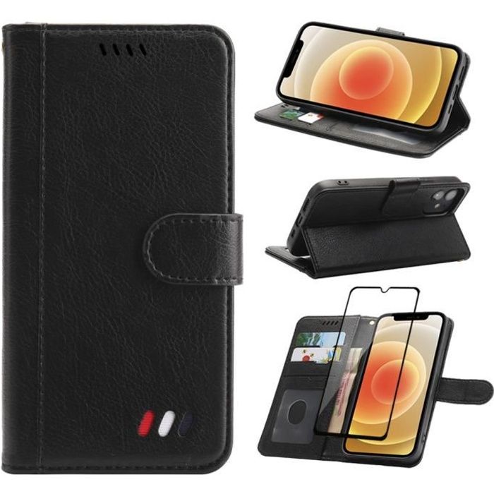 Noir verre trempé+Coque case Pour Wiko Power U10- U20 6.82\