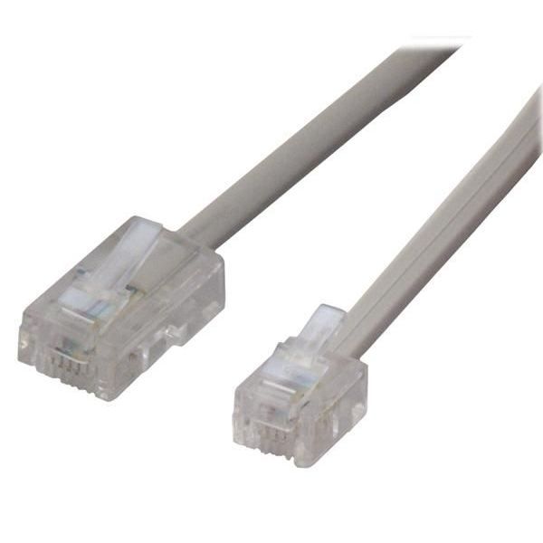 MCL Câble téléphone FCM45-2M - 2 m - Téléphonieet modem - 1 x RJ-45 Mâle - 1 x RJ-11 Mâle