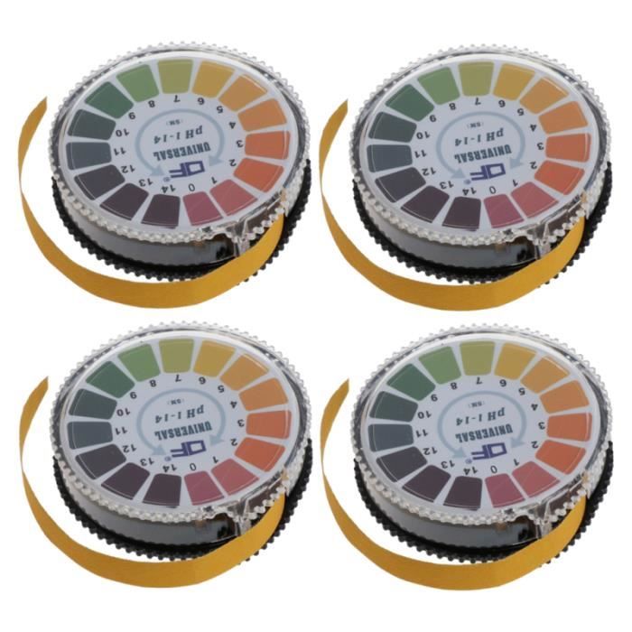4 rouleaux de de test de pH précises Papier de à base d'acide utile de précis 0-14 Pratique